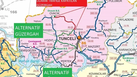 Tunceli-Ovacık Yolunda Genişletme Çalışması