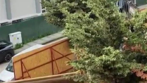 Üsküdar'da Ağaç Kesimi İle İnşaat Başladı
