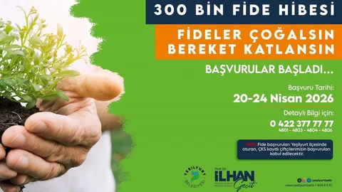 Yeşilyurt’ta Fide Dağıtımı Yapılacak