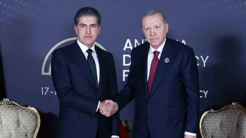 Cumhurbaşkanı Erdoğan Barzani'yi Kabul Etti