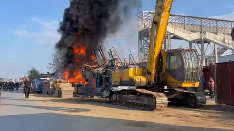 Edirne'de Hurdacılar Sitesinde Yangın