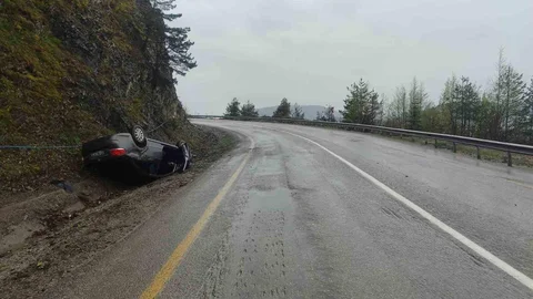 Takla Atan Araçta Yaralanan Olmadı