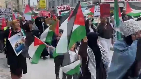 Ereğli'de Filistin'e Destek Yürüyüşü Düzenlendi