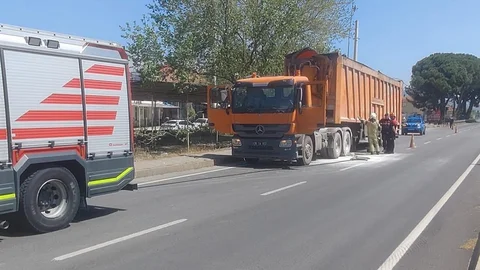 Bayındır'da Kamyon Yangını