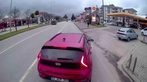 Samsun'da Tehlikeli Trafik Anı