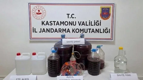 Kastamonu'da Sahte İçki Operasyonu Yapıldı