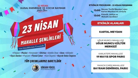 Kartal'da Çocuk Bayramı Coşkusu
