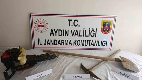 Aydın'da İzinsiz Kazı Yapıldı