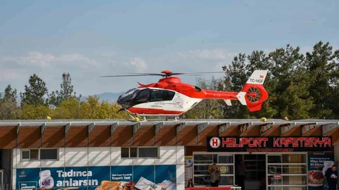 Genç Kızın Yardımına Ambulans Helikopter Ulaştı