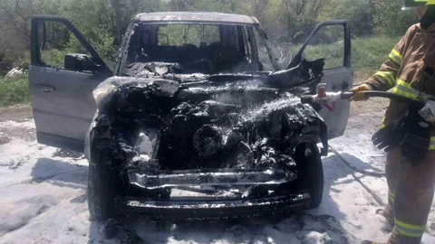 Gönen'de Araçta Yangın Çıktı