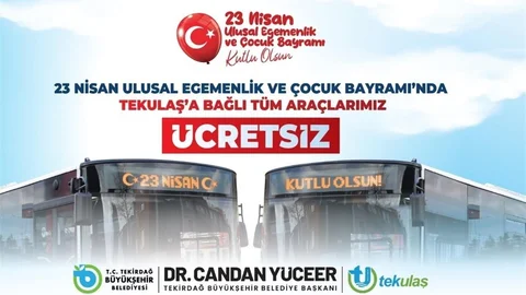 Tekirdağ'da Ulaşım Ücretsiz Olacak