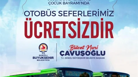 Denizli'de Ulaşım Ücretsiz Olacak