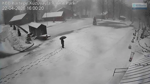 Kocaeli'de Baharda Kar Yağışı