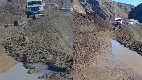 Hakkari'de Heyelan Olayı Yaşandı