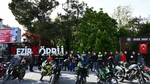 Vezirköprü'de Motosiklet Korteji Düzenlendi
