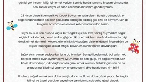 Bakan Memişoğlu'ndan 23 Nisan Kutlaması