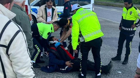 Babaeski'de Motosiklet Kazası