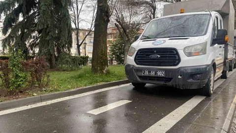 Eskişehir'de Bisiklet Yolu Kapandı