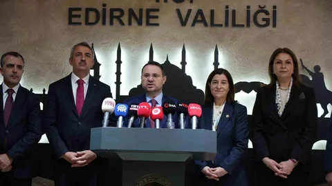 Edirne'de Adalet Bakanı Açıklamada Bulundu