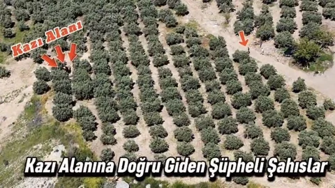 Osmaniye'de Dronla Kaçak Kazı Yakalandı