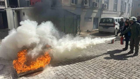 Vize'de Yangın Tatbikatı Gerçekleştirildi