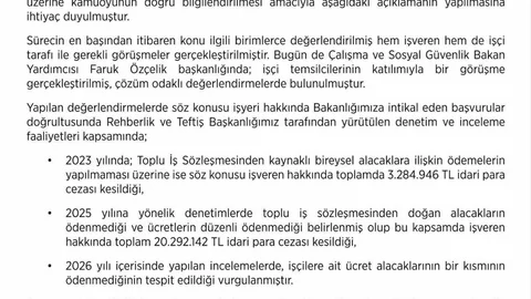 Çalışma Bakanlığından Maden İşçilerine Açıklama