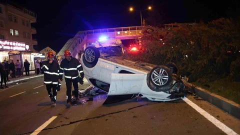 Nevşehir'de Takla Atan Araçta 2 Yaralı