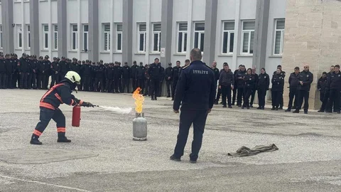 Bayburt'ta Yangın Tatbikatı Gerçekleştirildi