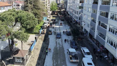 Samsun'da Yol ve Kaldırım Düzenlemesi