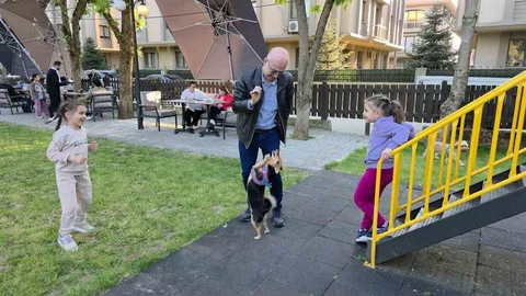 Düzce'de Sevimli Köpek Ceku'nun Park Keyfi