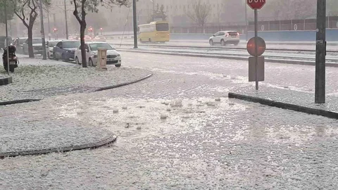 Gaziantep'te Dolu Yağışı Etkili Oldu