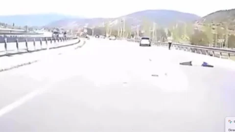 Tokat'ta Motosiklet Kazası Görüntüleri Ortaya Çıktı