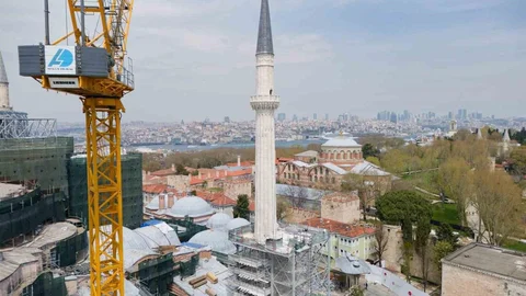 Ayasofya Kuzeydoğu Minaresi Restorasyonu Tamamlandı