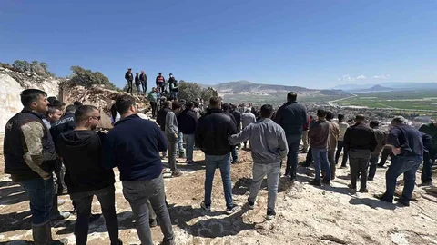 Karamanlı'da Mermer Ocağına Tepki