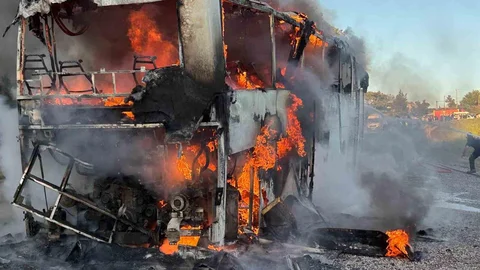 Muğla'da Otobüs Yangını Faciası Önlenmiştir