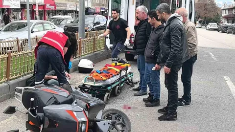 Erzurum'da Motosiklet Kazası