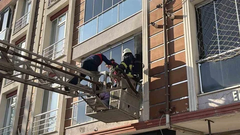 Tokat'ta Apartman Yangını Paniği