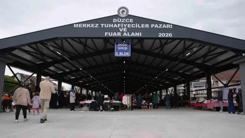 Düzce'de Yeni Tuhafiyeciler Pazarı Açıldı