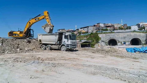 Onat Tüneli'nde Çalışmalar Devam Ediyor