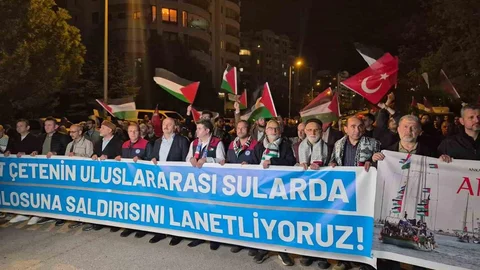 Ankara'da Sumud Filosuna Protesto