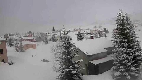 Giresun'da Mayıs'ta Kar Yağışı Yaşandı