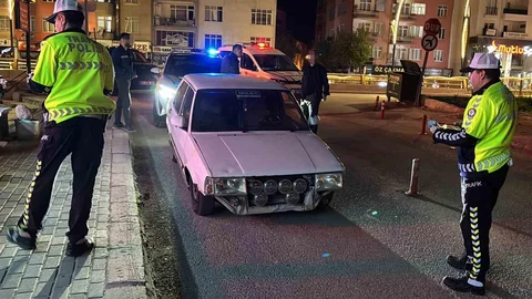Aksaray'da Plakasız Araç Ceza Aldı
