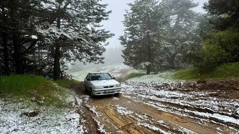 Aydın'da Mayıs'ta Kar Yağışı Yaşandı