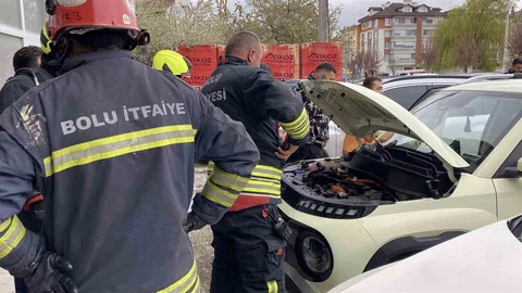 Bolu'da Elektrikli Araçtan Duman Yükseldi