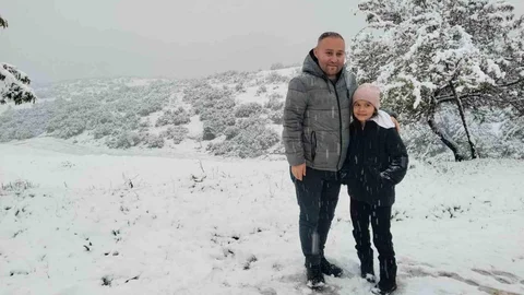 Denizli’nin Yüksek Kesimlerinde Kar Yağışı