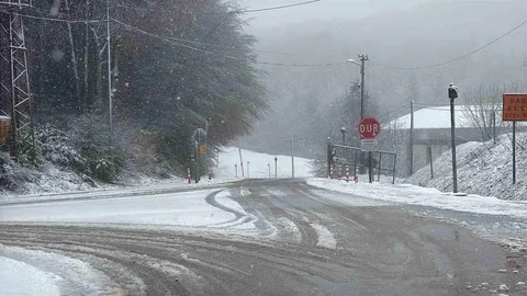 Bolu Dağı'nda Mayıs Ayında Kar Yağdı