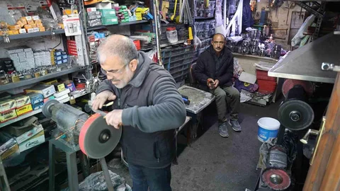 Kırşehir'de Bıçak Bileme Yoğunluğu