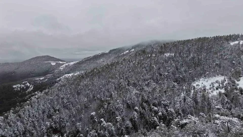 Kızılcahamam'da Kar Yağışı Görüntülendi