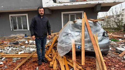 Gaziantep'te Fırtına İle Hasar Gördü