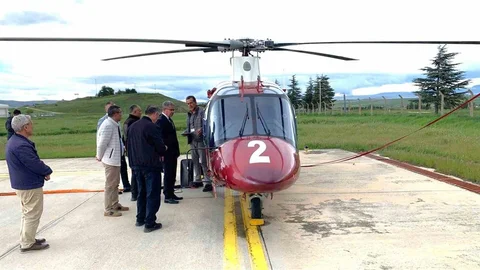 Merzifon’a Yangın Söndürme Helikopteri Gönderildi